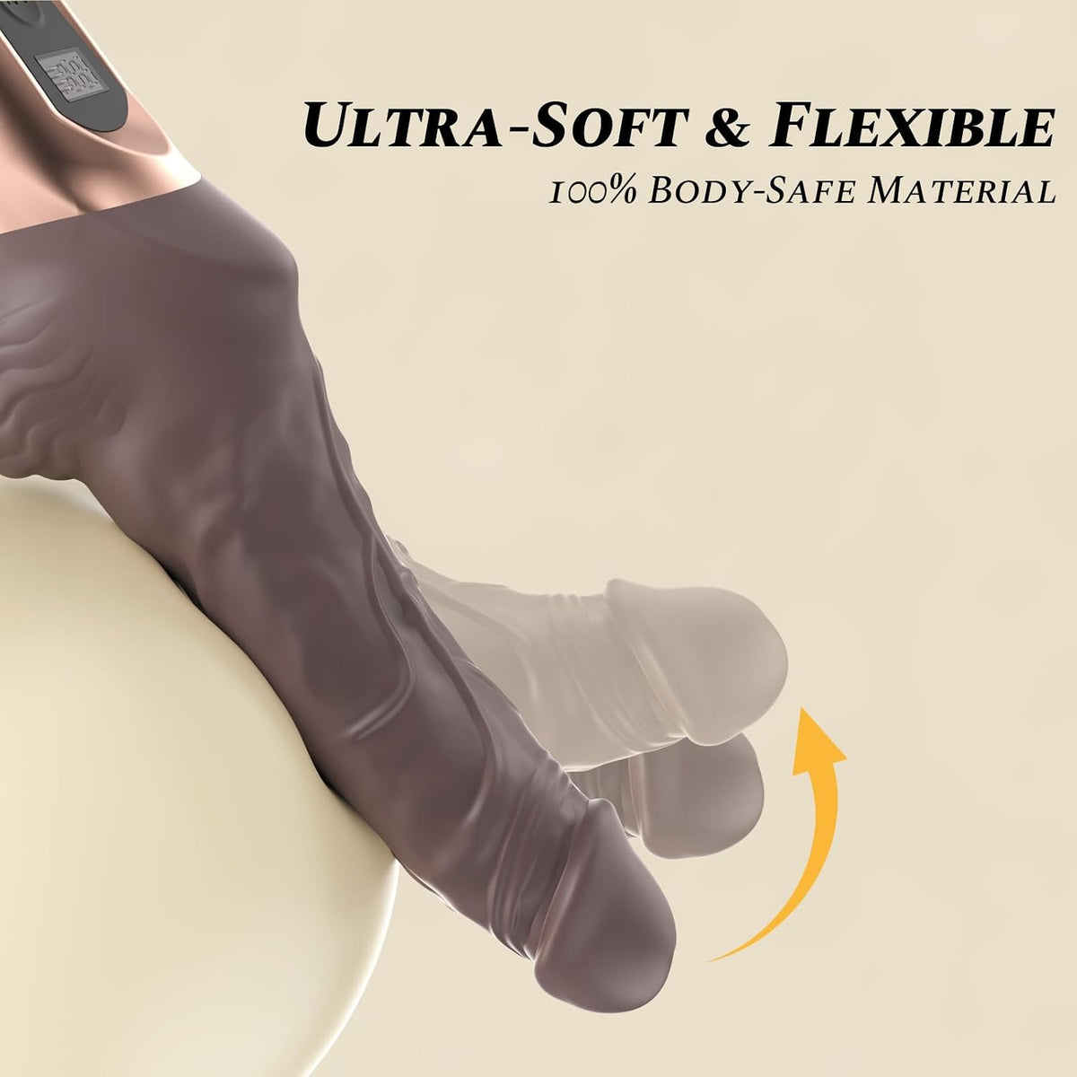CUNHUA Realistic Silicone Thrusting Vibrator 9.8", 9+9 Modes